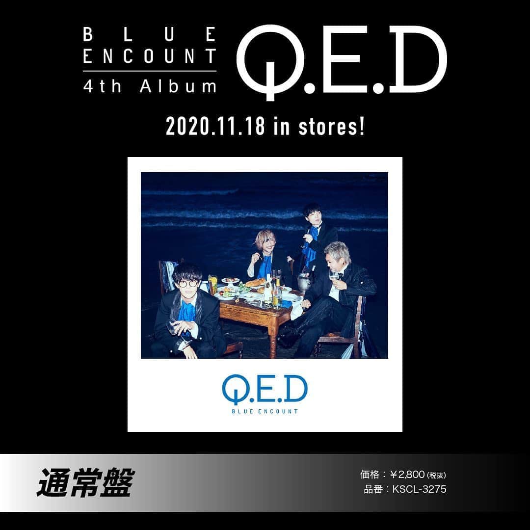 BLUE ENCOUNTさんのインスタグラム写真 - (BLUE ENCOUNTInstagram)「11/18リリース「Q.E.D」  初のメンバー ジャケット！ 是非ゲットしてください！」9月18日 20時05分 - blueencount_official