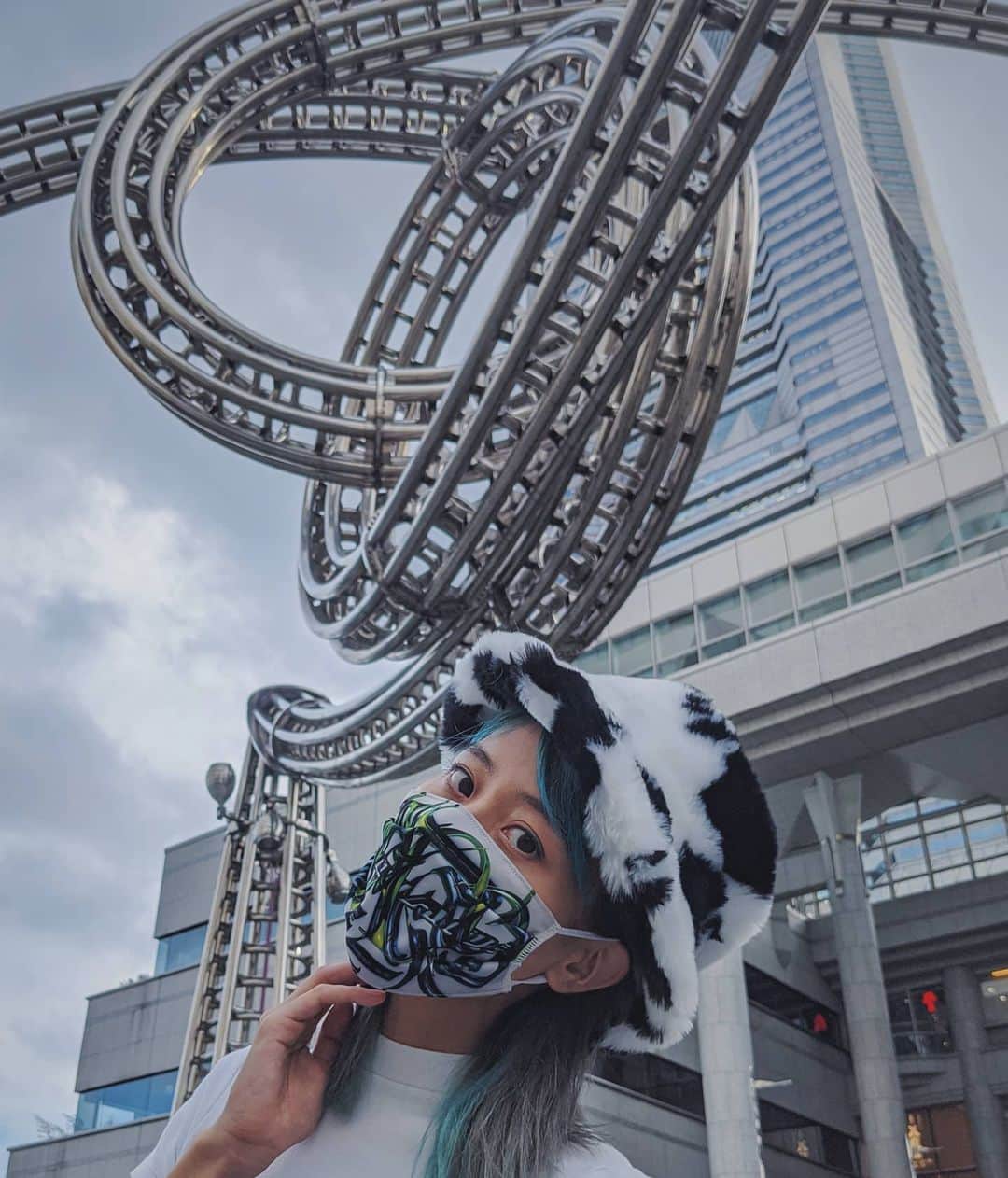 草野絵美のインスタグラム：「@guccimaze 😷✨✨　#guccimaze のマスクかわいい💭」