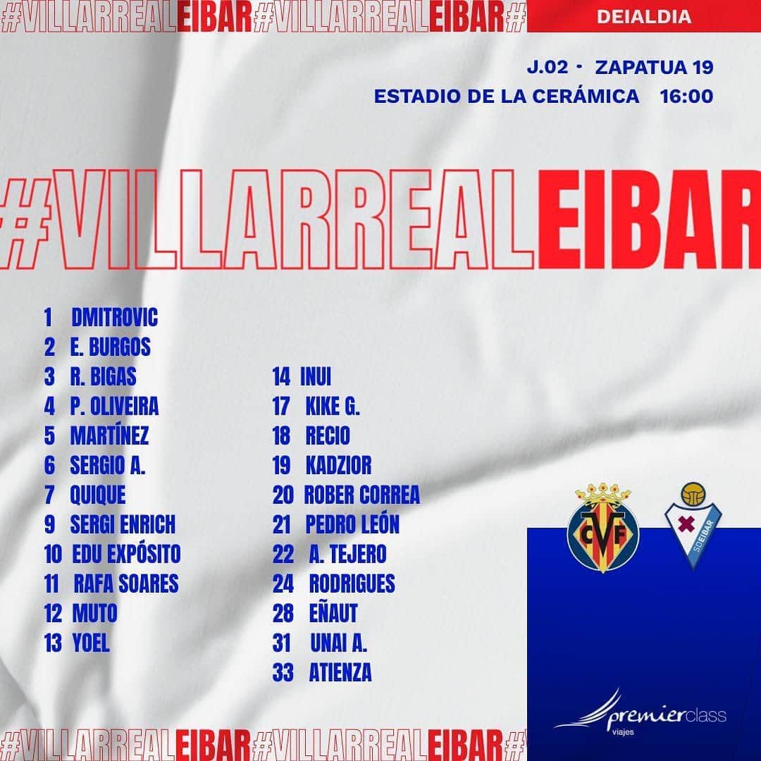 SDエイバルさんのインスタグラム写真 - (SDエイバルInstagram)「Deialdia • Convocatoria • Squad List  #villarrealeibar」9月18日 20時18分 - sdeibar