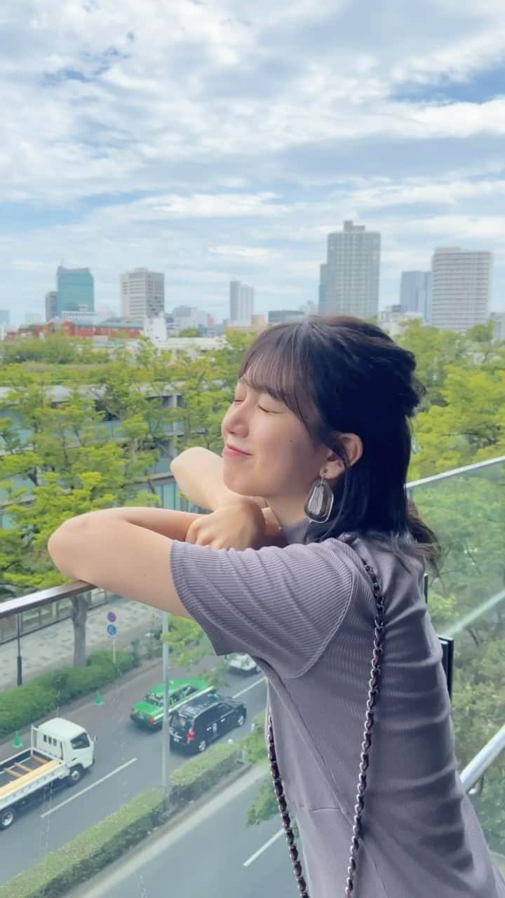 樋口花果のインスタグラム：「天気が良すぎた！！☺︎  #omotesando  #ootd #ootdfashion  #黒髪 #zara #zarawomen  #カフェ #リール」