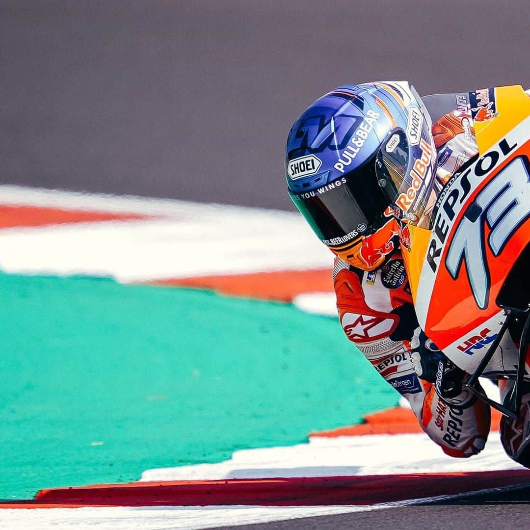 レプソル・ホンダのインスタグラム：「Friday ✅ -0.9s vs Q1 ⠀⠀⠀⠀⠀⠀⠀⠀⠀ #EmilioRomagnaGP #MotoGP #AM73 #AlexMarquez73 #Repsol #Honda #RepsolHonda #HRC #RC213V #ThePowerOfDreams #Racing #Motorcycle #Team #OneHeart」