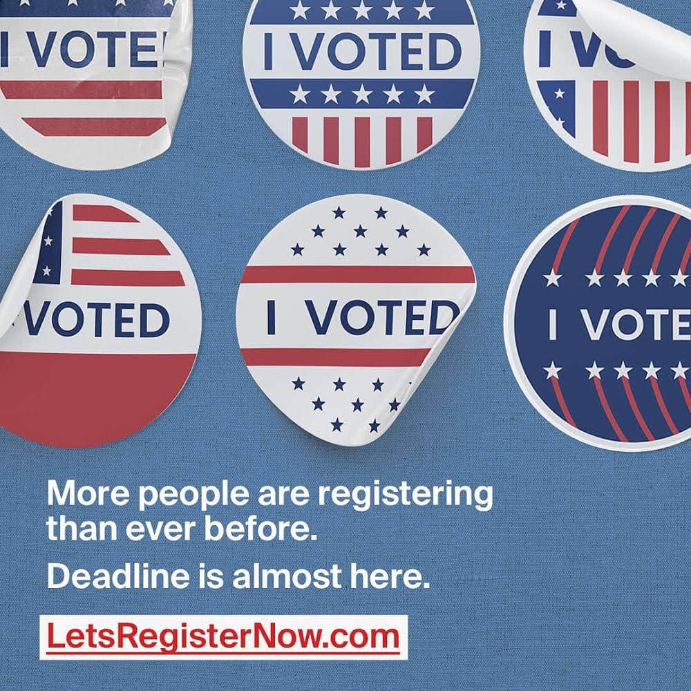 リチャード・スペイト Jrさんのインスタグラム写真 - (リチャード・スペイト JrInstagram)「It's National Voter Registration Week! Don’t give up your chance to vote! LetsRegisterNow.com  VOTE. REGISTER TO VOTE. Our lives depend on it.」9月19日 0時08分 - dicksp8jr
