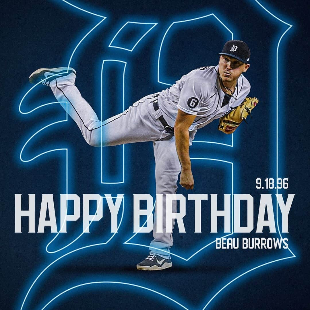 デトロイト・タイガースさんのインスタグラム写真 - (デトロイト・タイガースInstagram)「Happy birthday to @beau_burrows! 🎉」9月19日 0時28分 - tigers