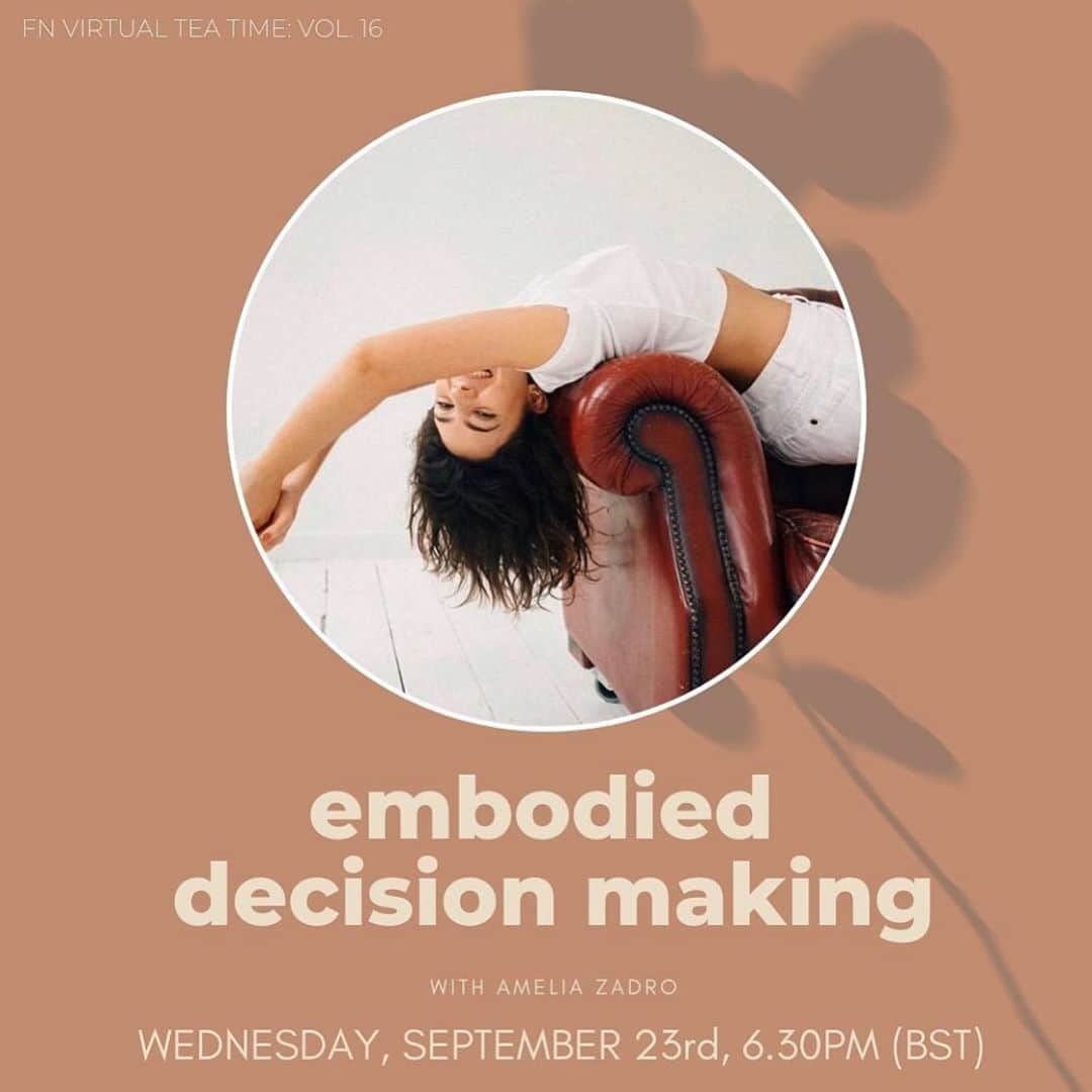 Amelia Zadroのインスタグラム：「⭐️ New Event with @femalenarratives next Wednesday ⭐️ How confident are you when it comes to making decisions in your life? Do you ever feel tension between what your intuition is telling you and what is rational? Both neuroscience and Eastern wisdom traditions recognise that we have more than one 'mind'. We receive, interpret and process information which affects our decision-making process in the brain, the heart and the gut. When all 3 are in alignment, we feel coherence and more confidence to make a decision regardless of the outcome it brings, because we know it’s the right next step for our personal growth and that we can learn something valuable through the experience. This event will give you the opportunity to workshop one decision that you are challenged with in your life currently and give you the tools to be more confident in making future decisions. DM @femalenarratives to sign up 💛」