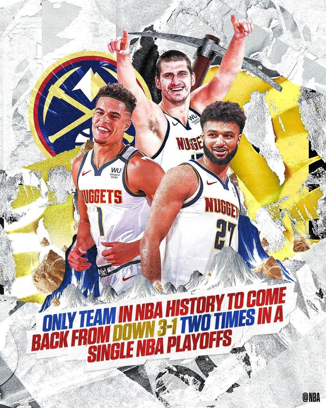 NBAさんのインスタグラム写真 - (NBAInstagram)「Ahead of tonight’s WCF opener (9:00pm/et TNT), we showcase the @nuggets’ two comebacks from down 3-1 this #NBAPlayoffs!」9月19日 1時06分 - nba