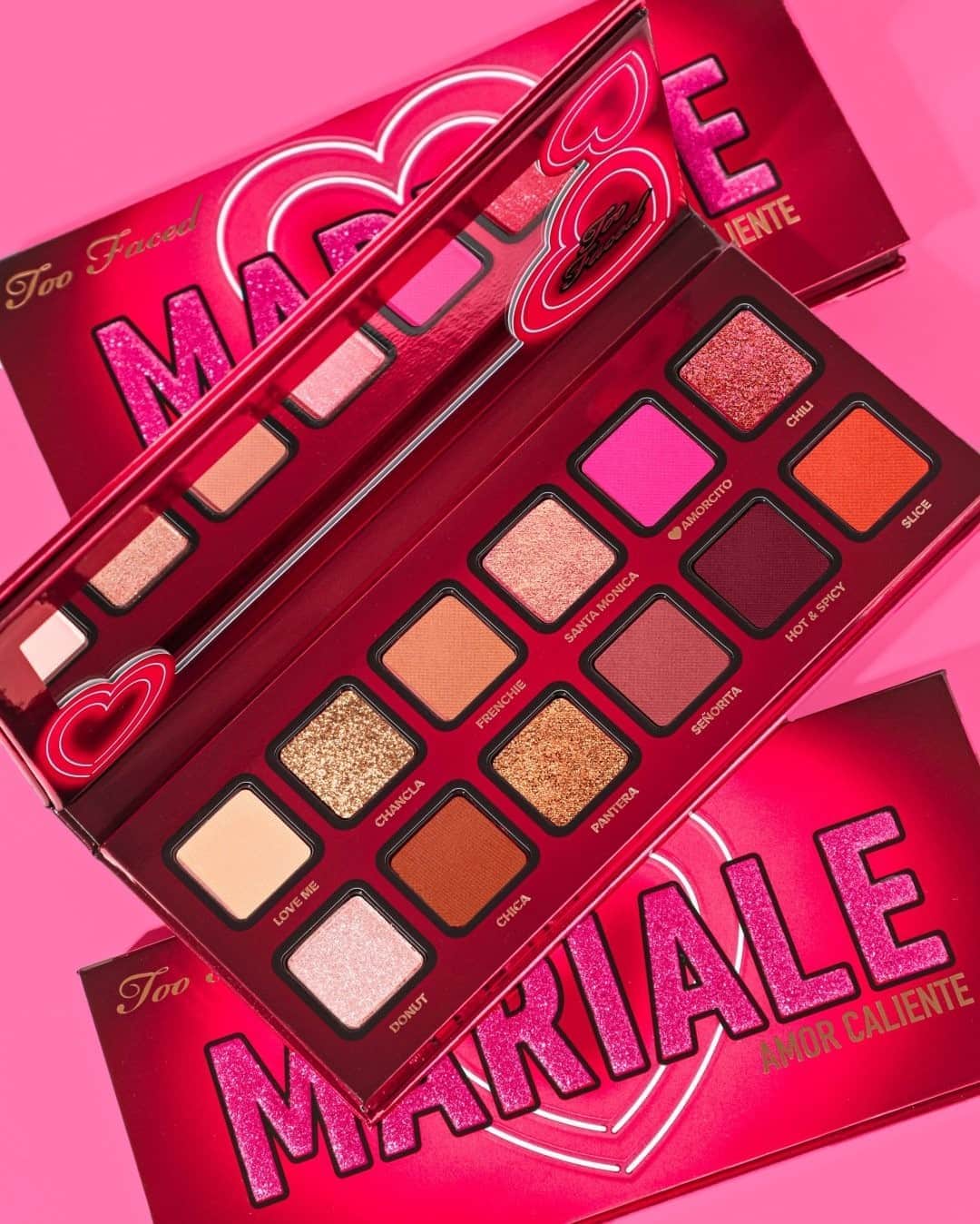 Too Facedさんのインスタグラム写真 - (Too FacedInstagram)「Say AMOR with your eyes 😍  Create gorgeous wearable looks with the beautiful range of @Mariale's favorite sexy colors! 💖  Amor Caliente is available NOW @ultabeauty! #TooFacedxMariale #TooFaced」9月19日 3時00分 - toofaced