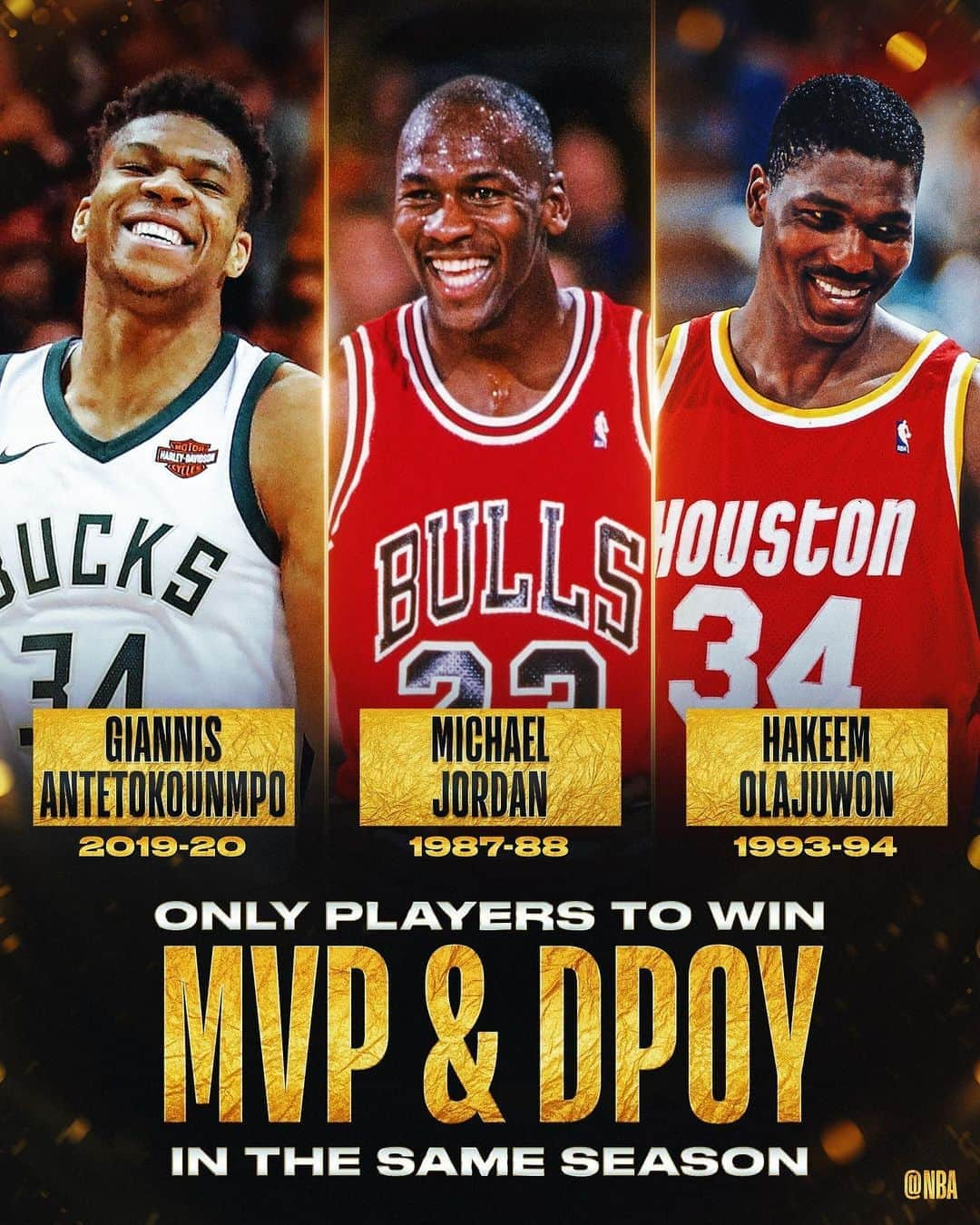 NBAさんのインスタグラム写真 - (NBAInstagram)「@giannis_an34 joins Michael Jordan & Hakeem Olajuwon as the only players in @nbahistory to win #KiaMVP & #KiaDPOY in the same season! #NBAAwards」9月19日 3時13分 - nba