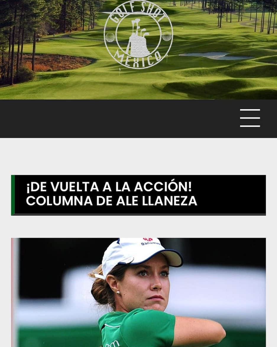 アレハンドラ・ジャネサのインスタグラム：「Los invito a que visiten la pagina de @golfshot_mx para ver este nuevo post y muchas otras noticias del golf mexicano! 🙌🇲🇽」