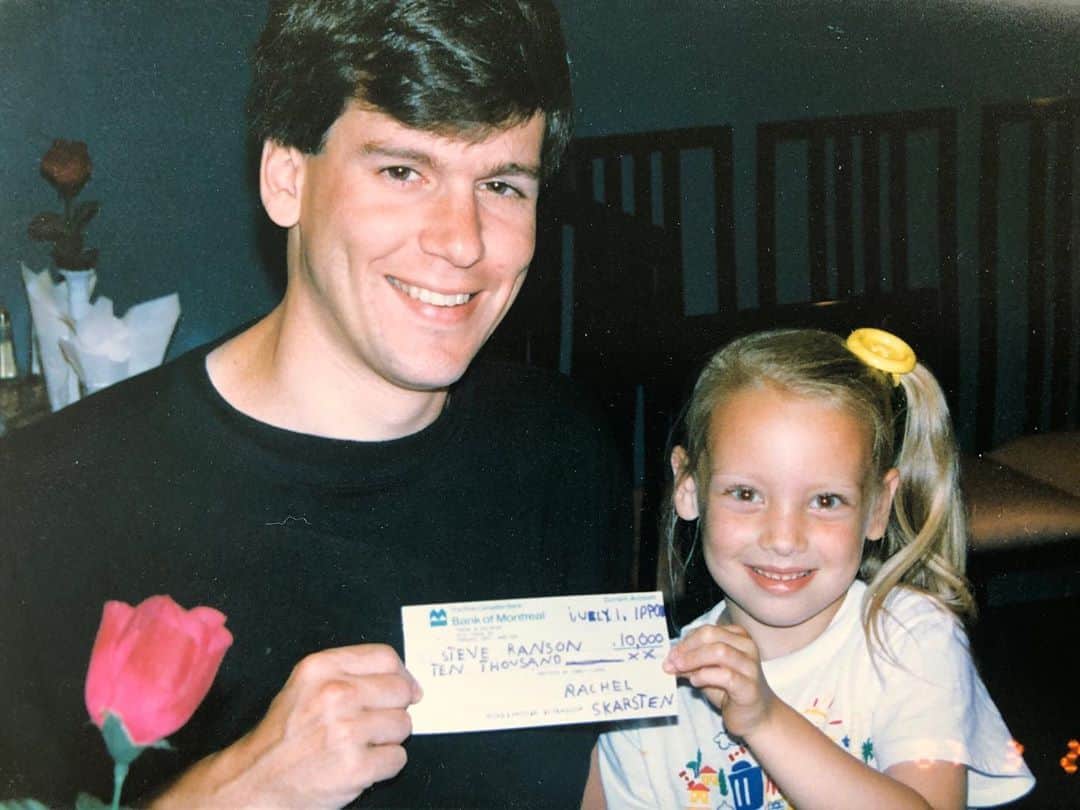 レイチェル・スカーステンのインスタグラム：「This is my Uncle Steve. For as long as I can remember he has loved on me, encouraged me and supported me- through the ups, but more importantly through the downs. I feel very lucky to have you as my second Dad, best Uncle and Godfather ❤️ Happy Birthday @steve_ranson. Love you lots. PS your check is in the mail.」