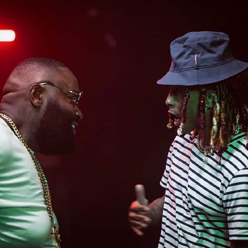 August Alsinaのインスタグラム：「🎶[Entanglements Video Link In Bio] 🎶 S/O my brother Ricky Rozay ( @richforever ) This industry is not built on realness/authenticity but instead many falsities and illusions appearing real. But ONLY a REAL 1 could & would be willing to  stand in your storms w/ you ..& bring the umbrella. ☔️ You a Solid one In my book, 4 eva! Big Love & Respect to you! 🙏🏽」