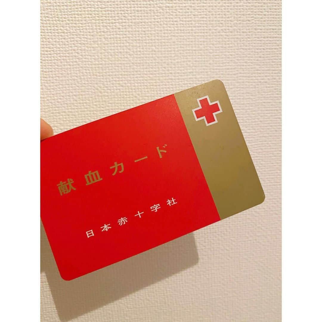 梶原凪のインスタグラム：「. 今日は2回目の献血に行ってきました！ 最後にカップアイスもらえたんですよ😚」