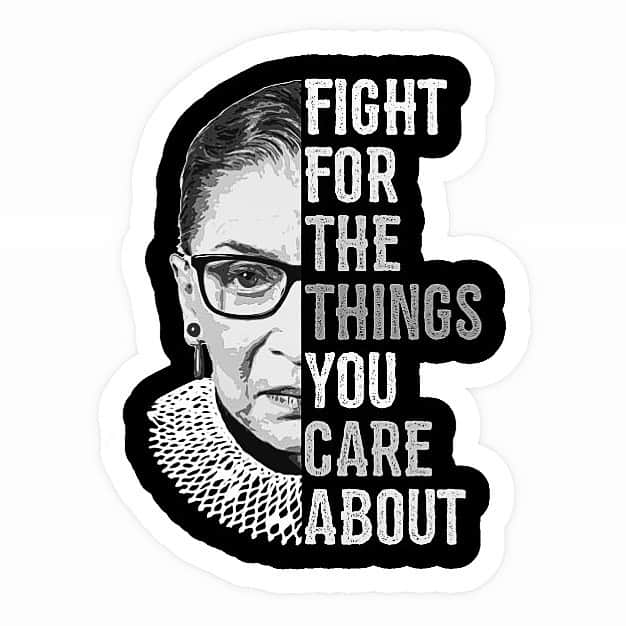 サマンサウィルスのインスタグラム：「“Fight for the things you care about.” ⠀ RIP #RBG thank you for all you did for us. ⠀ For all you fought for ⠀ ⠀ We will carry your legacy. 💔❤️」