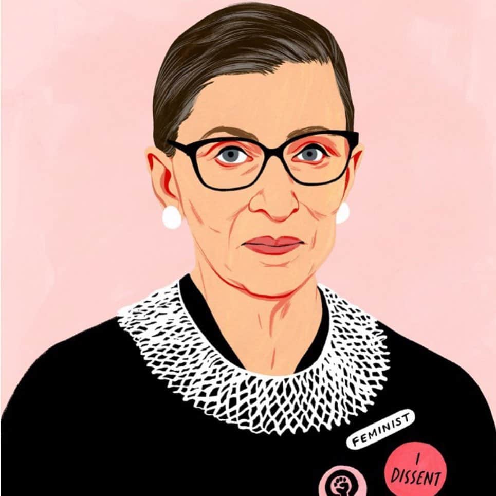 キャサリン・メーニッヒのインスタグラム：「“My mother told me to be a lady. And for her, that meant be your own person, be independent” #RBG 🙌🏻 #VOTE」