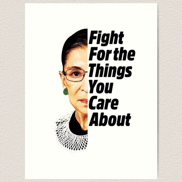 キャサリン・ラングフォードのインスタグラム：「You heard her. RIP Ruth Bader Ginsburg ❤️ Thank you for fighting for all that is good, and for carrying the torch for so many, for so long. Today's a dark day, but your light will not be lost... Have you registered to VOTE? 🇺🇸」