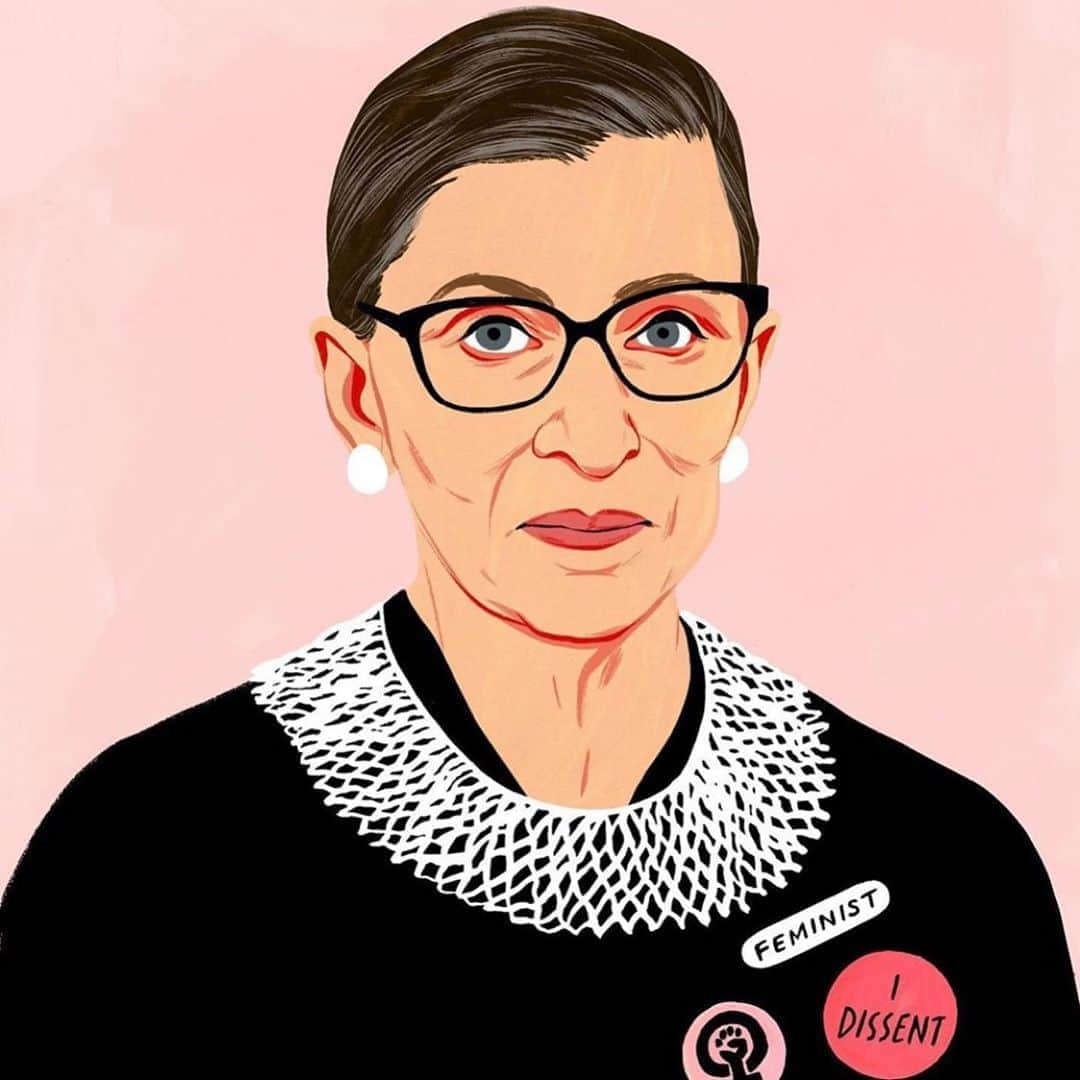 Benefit Cosmeticsさんのインスタグラム写真 - (Benefit CosmeticsInstagram)「“Women belong in all places where decisions are being made.” - RBG   Rest in power, Ruth Bader Ginsburg.  Illustration by @bijoukarman」9月19日 10時14分 - benefitcosmetics