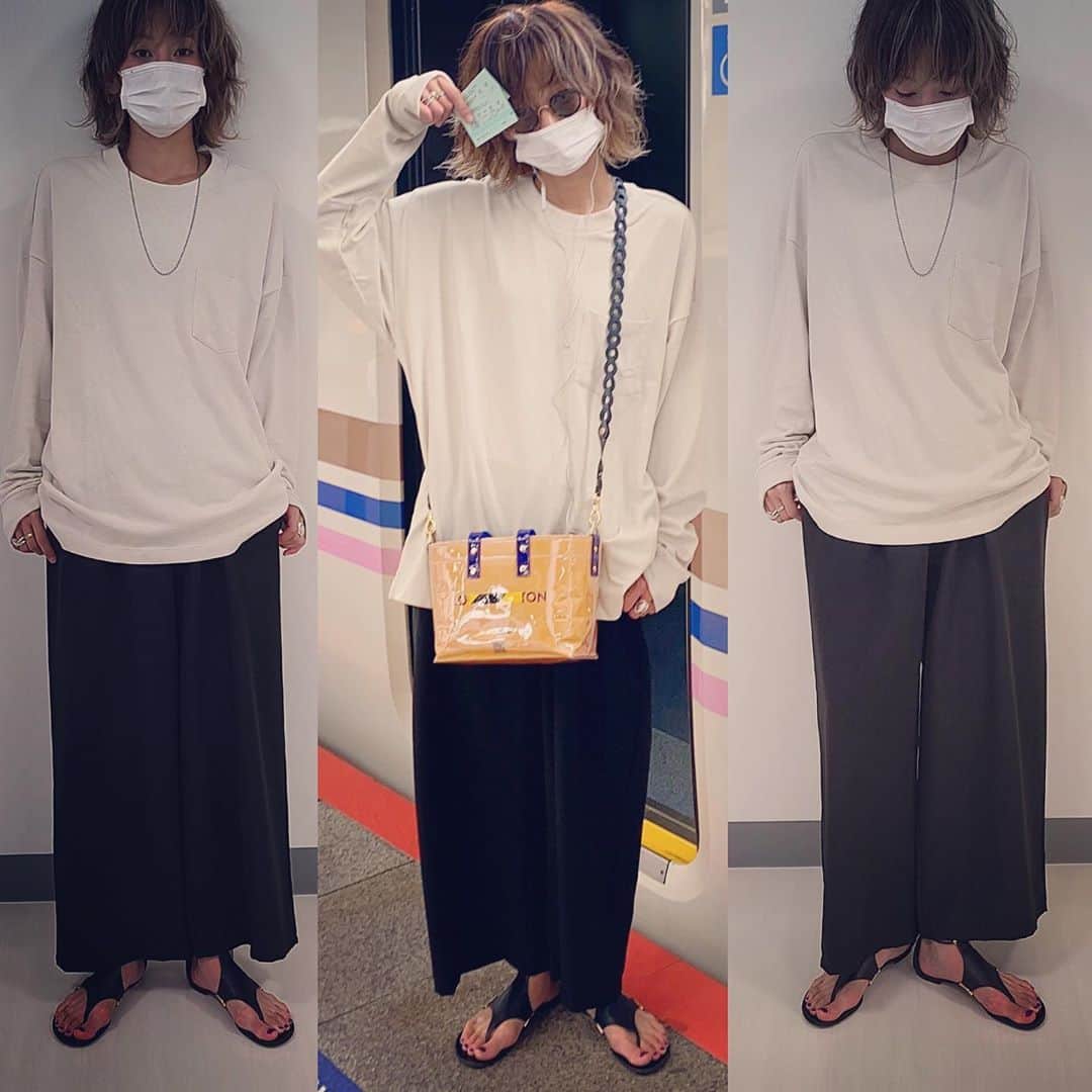 西山茉希さんのインスタグラム写真 - (西山茉希Instagram)「メンズみたいな服で ゆるめて。  レディーみたいな服で 刺激しよ。  #俺流コーデ  長岡花火マスク、 ゲットだぜ🎆🎇🎆」9月19日 10時40分 - maki.nshiyama50