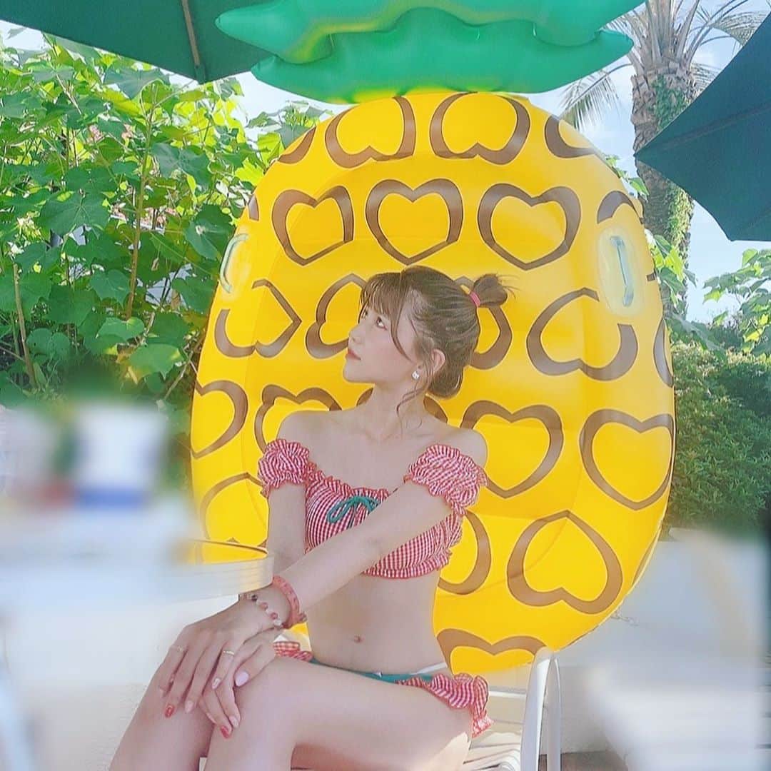 河西里音さんのインスタグラム写真 - (河西里音Instagram)「🍍🍍🍍🍍🍍🍍🍍 パイナップルと私...♡ 🍍🍍🍍🍍🍍🍍🍍 #summer #memories #pineapple #ukiwa #過去pic #👙💕✨」9月19日 10時36分 - rion_kasai