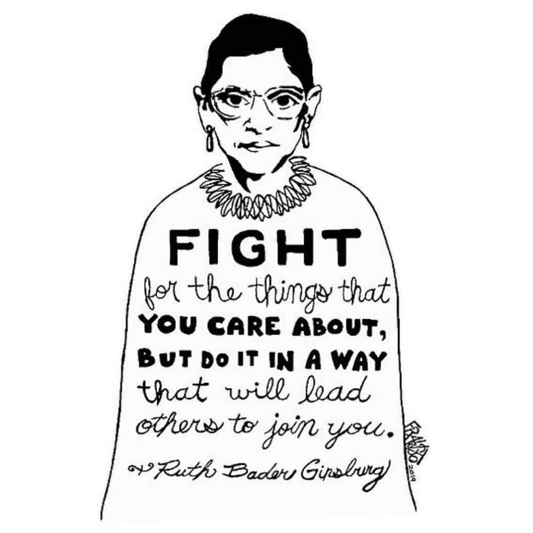 のインスタグラム：「Thank you for everything you did for us. Rest In Peace, RBG. 💔」