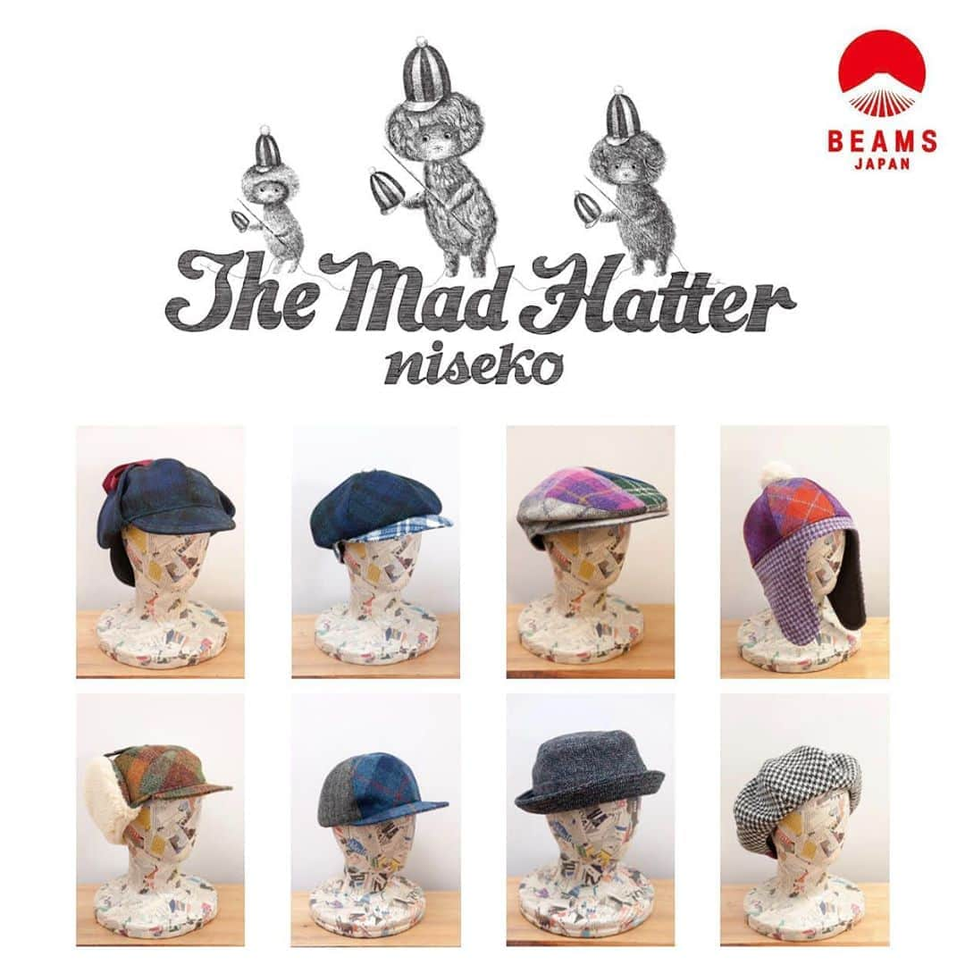 BEAMS JAPANさんのインスタグラム写真 - (BEAMS JAPANInstagram)「＜THE MAD HATTER niseko＞  『ザ・マッドハッター・ニセコ』の受注会をビームスジャパンで今年も開催🧢🛍  北海道・ニセコで活動するオーダーメイドの帽子屋『ザ・マッドハッター・ニセコ』。 パターンから縫製に至るまで、すべての工程を独りの職人が行う完全ベンチメイドの受注会を今年もBEAMS JAPAN 4階で開催します。   10数種類のサンプルモデルをベースに、スコットランドのハリス島から取り寄せた90種類を超えるハリスツイードから生地をお選びいただき、お客様にぴったりの帽子をお作りいただけます。複数の生地を組み合わせ、クレイジーパターンにすることもOK。この機会にお客様だけの帽子作りをぜひお楽しみください。  ＜オーダー概要＞  開催期間： 2020年9月19日（土）・20日（日）の2日間　午前12時〜午後8時  開催店舗： ビームス ジャパン 4F（TOKYO CULTUART by BEAMS） 〒160-0022 東京都新宿区新宿3丁目32−6　4階　03-5368-7300 価格：￥10,000〜￥18,000（税抜）　中心価格帯￥13,000（税抜）  ※お選びいただく帽子のスタイル、素材によって金額が変わります。 納品：11月中旬より順次お渡し予定。　 ※納期は前後する可能性がございます。  ■ザ・マッドハッター・ニセコ 帽子職人：沼尻賢治 アパレルメーカー、ギャラリー勤務を経て、雑誌編集者として活躍。遅く始めたテレマークスキーが高じて、2012年、ニセコへ移住。オーダーメイドの帽子屋「ザ・マッドハッター・ニセコ」を設立。ニセコを訪れる世界のゲストから人気を博している。  #beams  #ビームス  #tokyocultuartbybeams  #トーキョーカルチャートbyビームス  #beamsjapan4th #themadhatter  #niseko #themadhatterniseko」9月19日 12時01分 - beams_japan