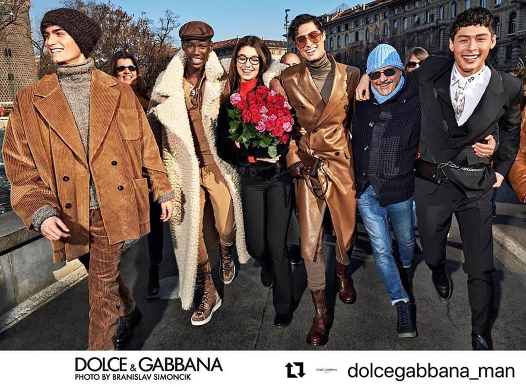 タロウ・ピーダーソンのインスタグラム：「Honored to be a part of #dolcegabbana’s DNA.  Big Thanks to @ilovemodelsmngt, @musemennyc for your work and support.   This is gonna be my huge milestone. 😆  #Repost @dolcegabbana_man with @make_repost ・・・ ⁣⁣Introducing the new #DGFW20 Campaign set in Sicily and Milan, the two places that represent the #DolceGabbana DNA. ⠀ ⠀ One side of this dualism is unveiled through the bright and brilliant colours captured in the streets of Milan by @branislavsimoncik. ⠀ ⠀ #DGCampaign #DGMen⠀」
