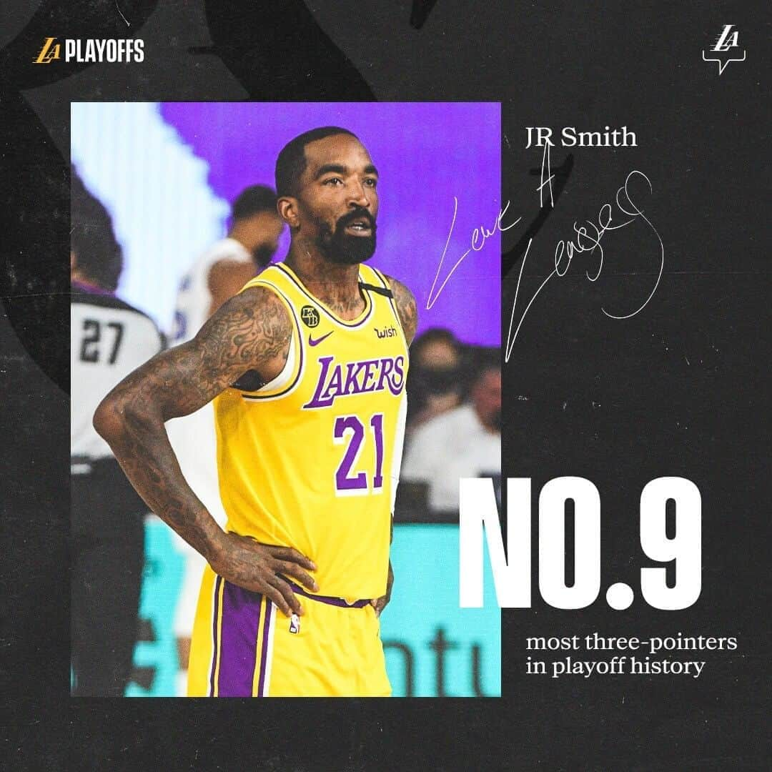 Los Angeles Lakersさんのインスタグラム写真 - (Los Angeles LakersInstagram)「Against his former team, @teamswish passes Lakers icon Kobe Bryant for the 9th-most 3-pointers in playoff history.」9月19日 12時37分 - lakers