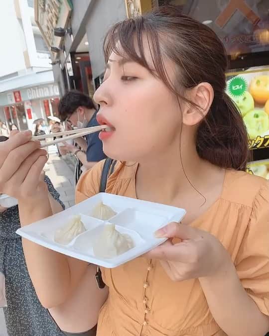 竹本茉莉のインスタグラム：「. いつかの、 小籠包とわたし🍥 .」