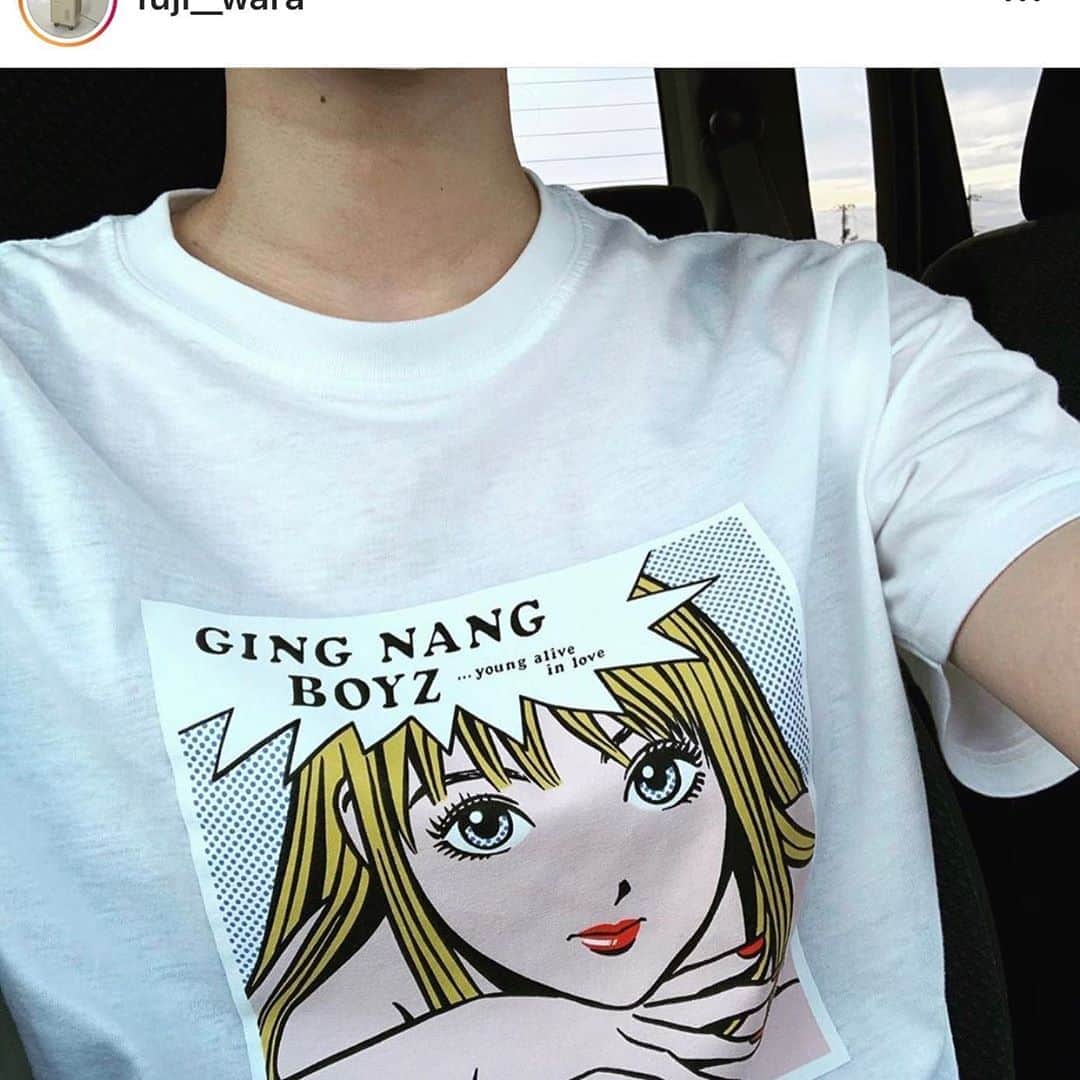 江口寿史のインスタグラム：「復刻版出て増殖中😘 みんなの着た写真どんどんアップしてね👍」