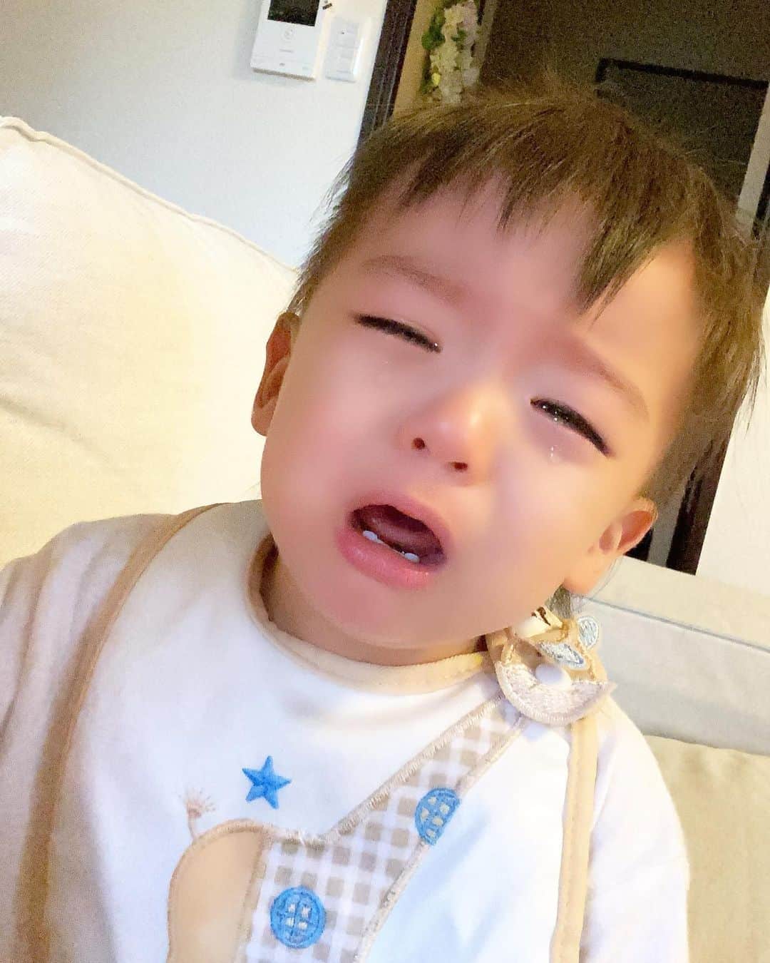 Momoeのインスタグラム：「#happy #家事 #育児 #family #家族 #boy #smile #男の子 #息子 #code #love #lucky #kids #子供 #thankyou #宝物 #ベビー #fashion #follow #心 #縁 #パパ #ママ #家族写真 #男の子ママ #赤ちゃん」