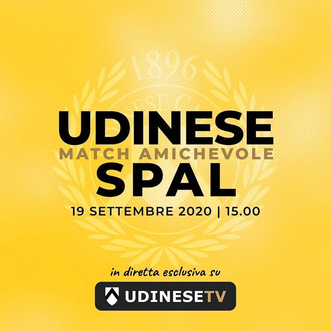 ウディネーゼ・カルチョさんのインスタグラム写真 - (ウディネーゼ・カルチョInstagram)「🤝 FRIENDLY MATCH 🆚 @spalferrara  🏟  Premariacco 📺 diretta esclusiva dalle 14:30 su @udinese_tv   #ForzaUdinese #AlèUdin #Amichevole #UdineseSPAL」9月19日 16時03分 - udinesecalcio