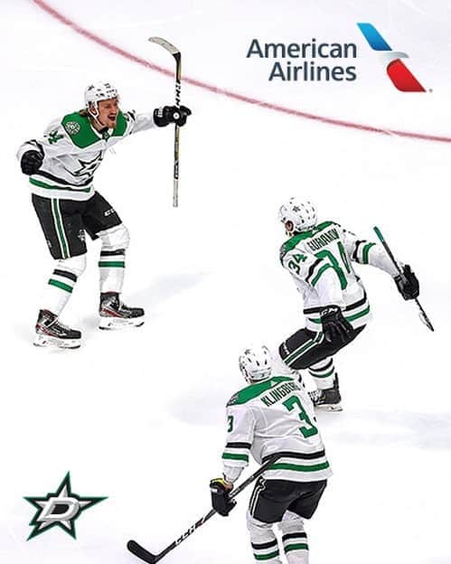 アメリカン航空のインスタグラム：「Good luck to our @dallasstars tonight as they play their first game of the final! 🏒」