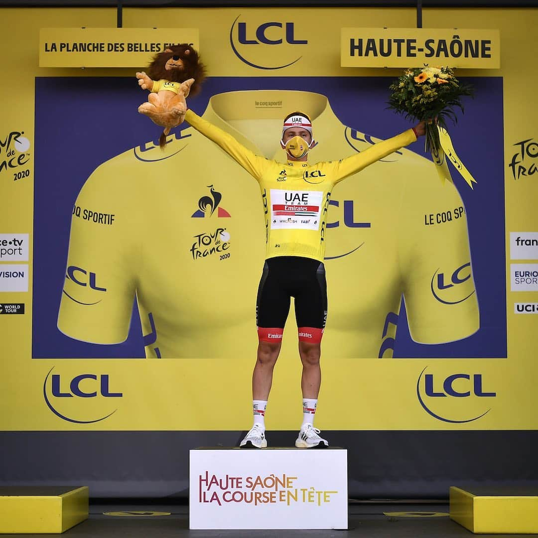 カンパニョーロさんのインスタグラム写真 - (カンパニョーロInstagram)「YES! Yellow for @tadejpogacar of @uae_team_emirates in the @letourdefrance, he absolutely smashed today’s TT taking the lead by over a minute putting him in the overall lead! #smashedit #tdf2020 #proud #yellow #timetrial #tourdefrance」9月20日 2時18分 - campagnolosrl