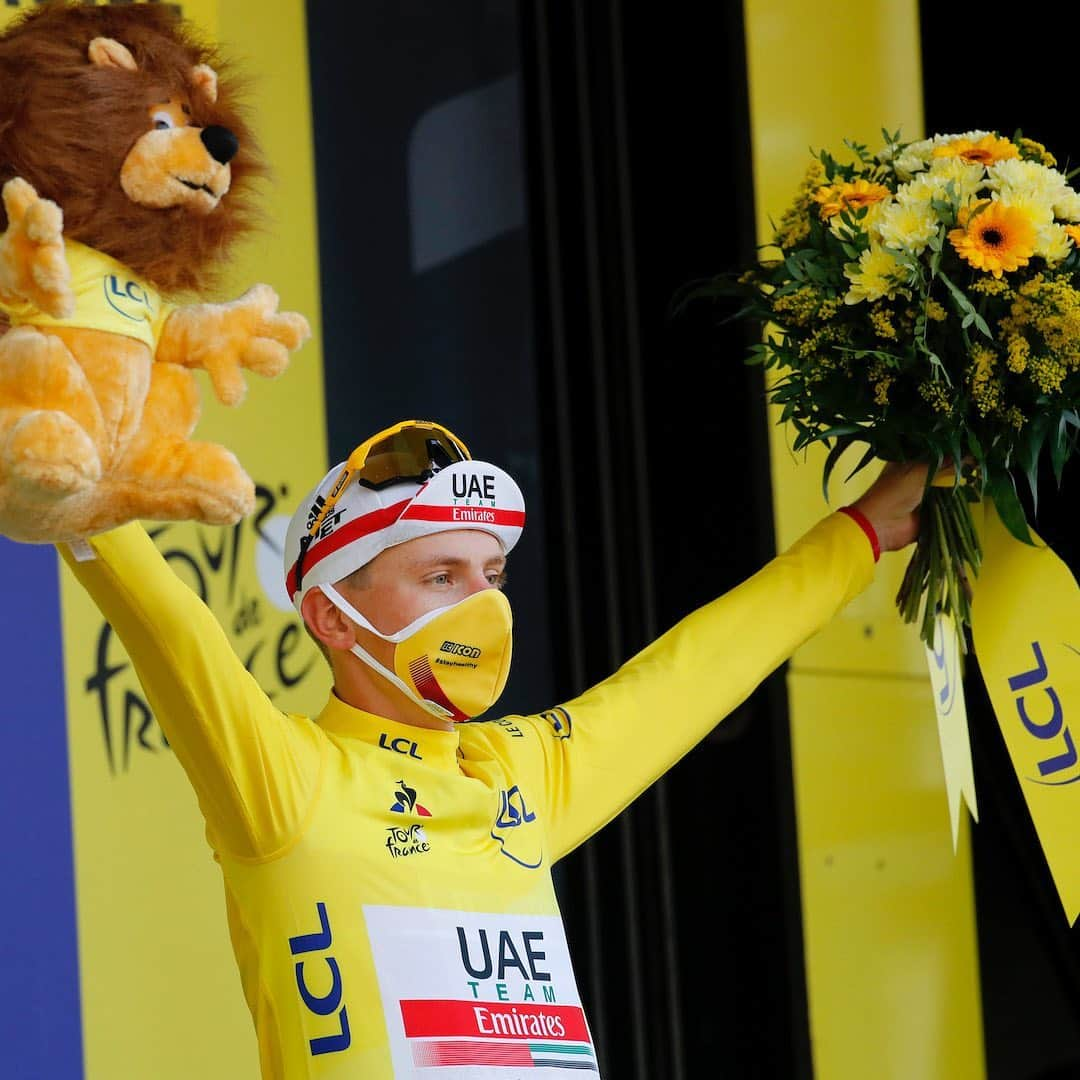 カンパニョーロさんのインスタグラム写真 - (カンパニョーロInstagram)「YES! Yellow for @tadejpogacar of @uae_team_emirates in the @letourdefrance, he absolutely smashed today’s TT taking the lead by over a minute putting him in the overall lead! #smashedit #tdf2020 #proud #yellow #timetrial #tourdefrance」9月20日 2時18分 - campagnolosrl