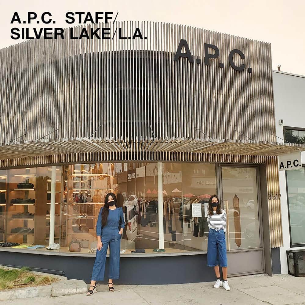 アーペーセーさんのインスタグラム写真 - (アーペーセーInstagram)「A.P.C. Silver Lake store staff in Los Angeles.⠀ ⠀ Briana is wearing:⠀ Lucy jumpsuit⠀ ⠀ Sabrine is wearing:⠀ Hope culotte-skirt ⠀ Suzy tailor top⠀ ⠀ A.P.C. Silver Lake store address : 3517 Sunset Boulevard, Ca 90015 Los Angeles⠀ ⠀ All articles available in stores and at apc.fr⠀ ⠀ #APC #APCstaff #APCxgoop #interaction6 #APCFW20 #Silverlake #LosAngeles #US⠀」9月19日 18時14分 - apc_paris