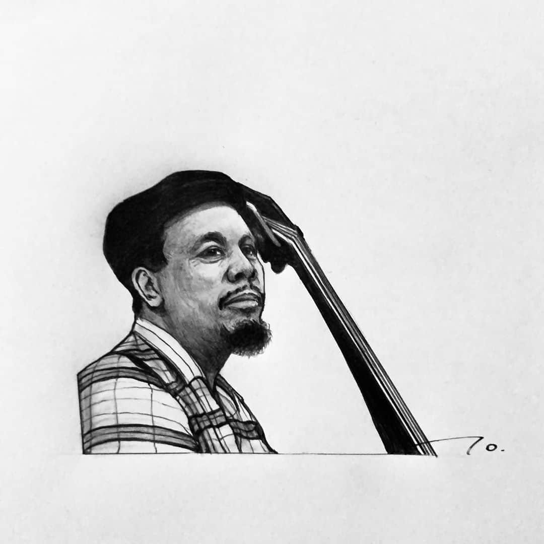 逢坂庵さんのインスタグラム写真 - (逢坂庵Instagram)「sketch0920 ・ ・ #jazz #jazzart #charlesmingus #bassist #contrabass #pencilart #artwork #portraitsketch #illustration #illustagram #monochrome #ジャズ #jazzhero #鉛筆画 #人物画 #モノクロイラスト #イラスト #イラストグラム #素描 #チャールズミンガス #ベース #コントラバス #ジャズ好きな人と繋がりたい」9月19日 19時17分 - ohzaka_an