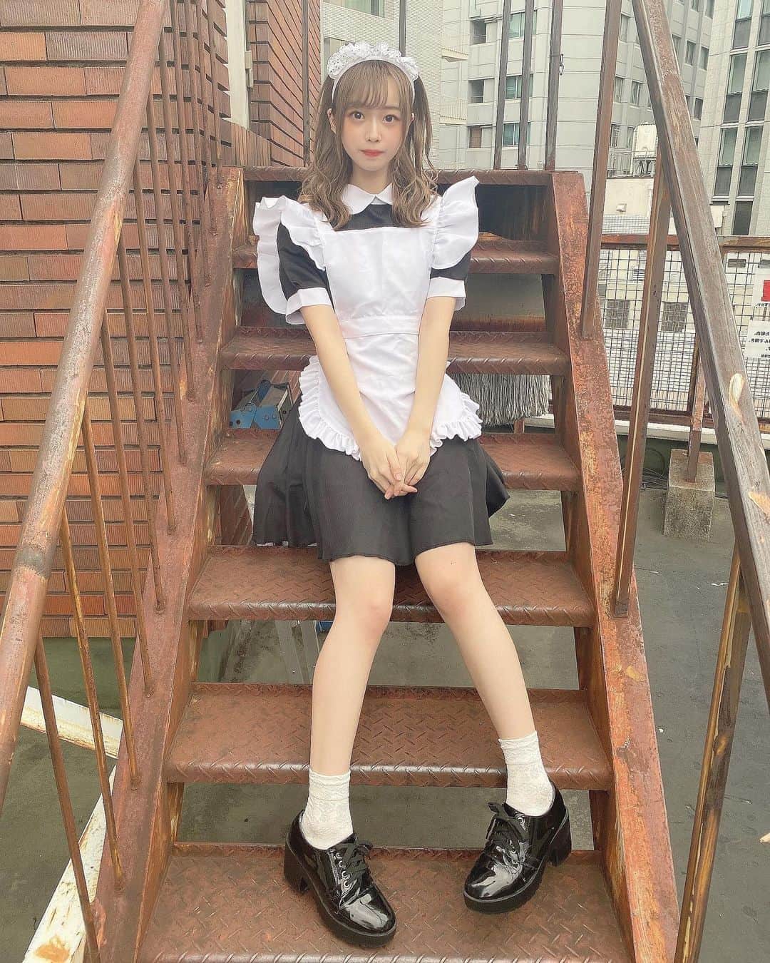 石橋ななのインスタグラム：「メイドコス🎶  #メイド　#コスプレ　#メイドコス #アイドル　#instalike #fllow #fllowme」