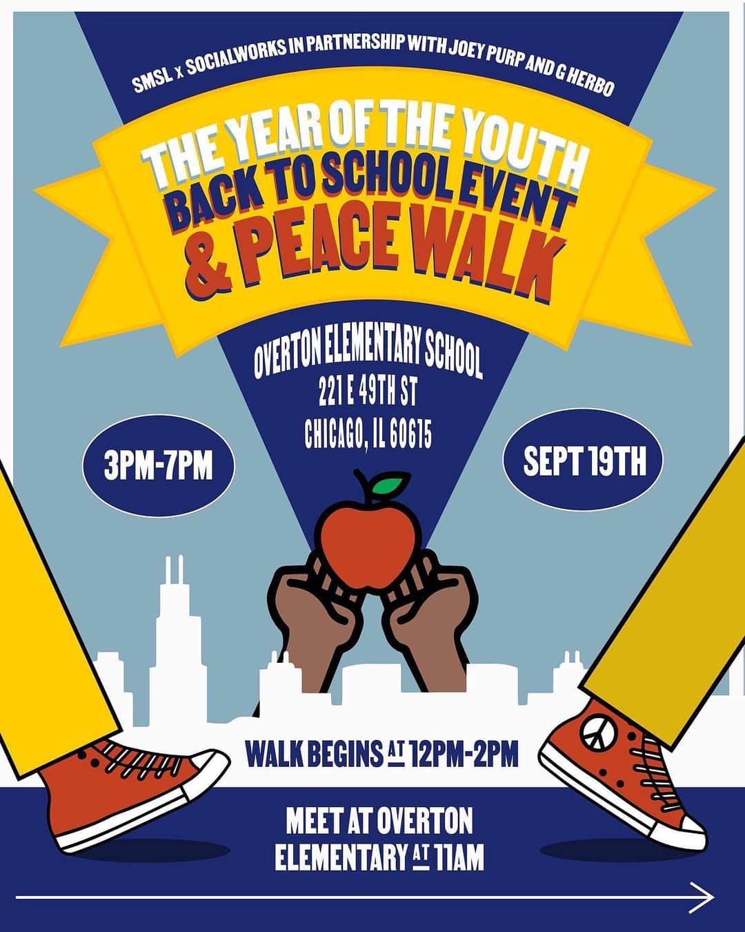 チャンス・ザ・ラッパーさんのインスタグラム写真 - (チャンス・ザ・ラッパーInstagram)「CHICAGOOOOOOO!!!! Today’s the day! @socialworks_chi x @savemoneysavelife x @joeypurps x @nolimitherbo #YearofTheYouth Peace Walk and Back 2 School Giveaway is goin down today at 221 e 49th Street. Peace walk begins at 12pm (arrive at 11am). Back to School giveaway from 3-7pm. We’re passing out free PPE, feminine hygiene products, stuffed backpacks filled with school supplies, HIV testing, free COVID testing, essential items, baby supplies + more. All Free. Spread the word and come support. Beat me there ‼️🚗💨」9月19日 21時43分 - chancetherapper