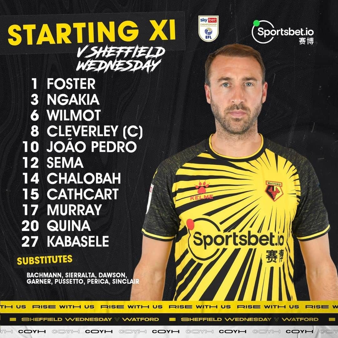 ワトフォードFCさんのインスタグラム写真 - (ワトフォードFCInstagram)「🚨 TEAM NEWS 🚨 #SHWWAT」9月19日 22時00分 - watfordfcofficial