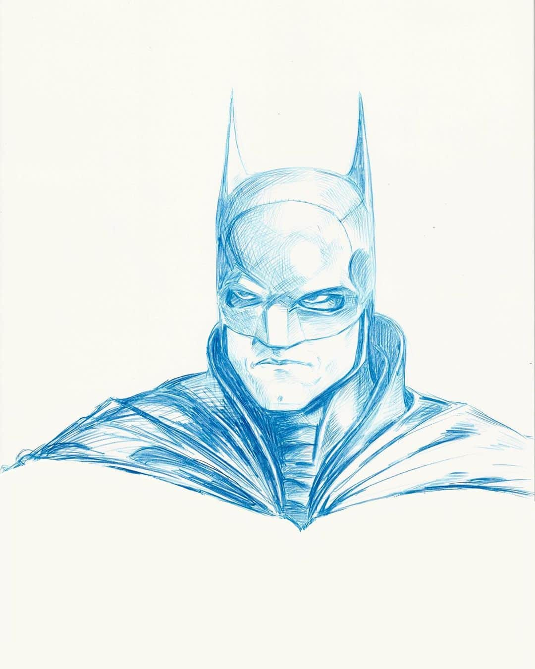 クリス・ドートリーさんのインスタグラム写真 - (クリス・ドートリーInstagram)「HAPPY BATMAN DAY!  🦇 And since it’s #batmanday I thought it a good time to post this new BATTINSON piece is just finished!  🦇  Prints will be available soon on link in bio!  🦇 SWIPE LEFT to see a bit of the process. Digital inks done on iPad Pro in @adobe #fresco Last pic is original blue pencil.  #batman #battinson #robertpattinson #thebatman」9月19日 22時35分 - chrisdaughtry