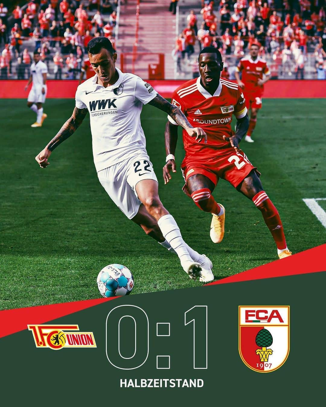 FCアウクスブルクさんのインスタグラム写真 - (FCアウクスブルクInstagram)「45‘ Ruben #Vargas per Kopf mit dem ersten Tor in der neuen Saison! 🤩 #FCA #FCA1907 #fcaugsburg #FCUFCA」9月19日 23時18分 - fcaugsburg1907