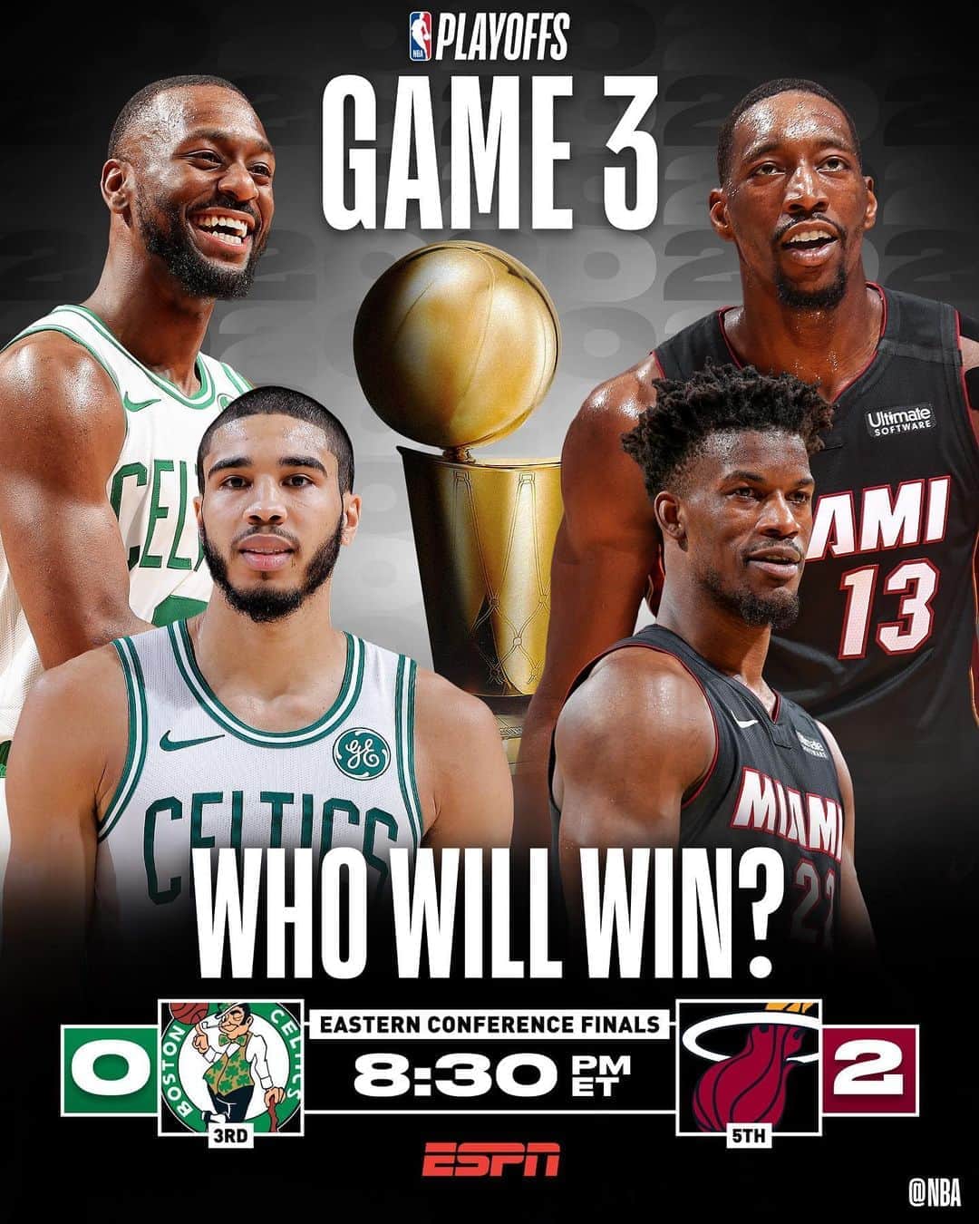 NBAさんのインスタグラム写真 - (NBAInstagram)「Will the @miamiheat take a commanding 3-0 lead... or will the @celtics bounce back?  Find out 8:30pm/et on ESPN!」9月19日 23時46分 - nba