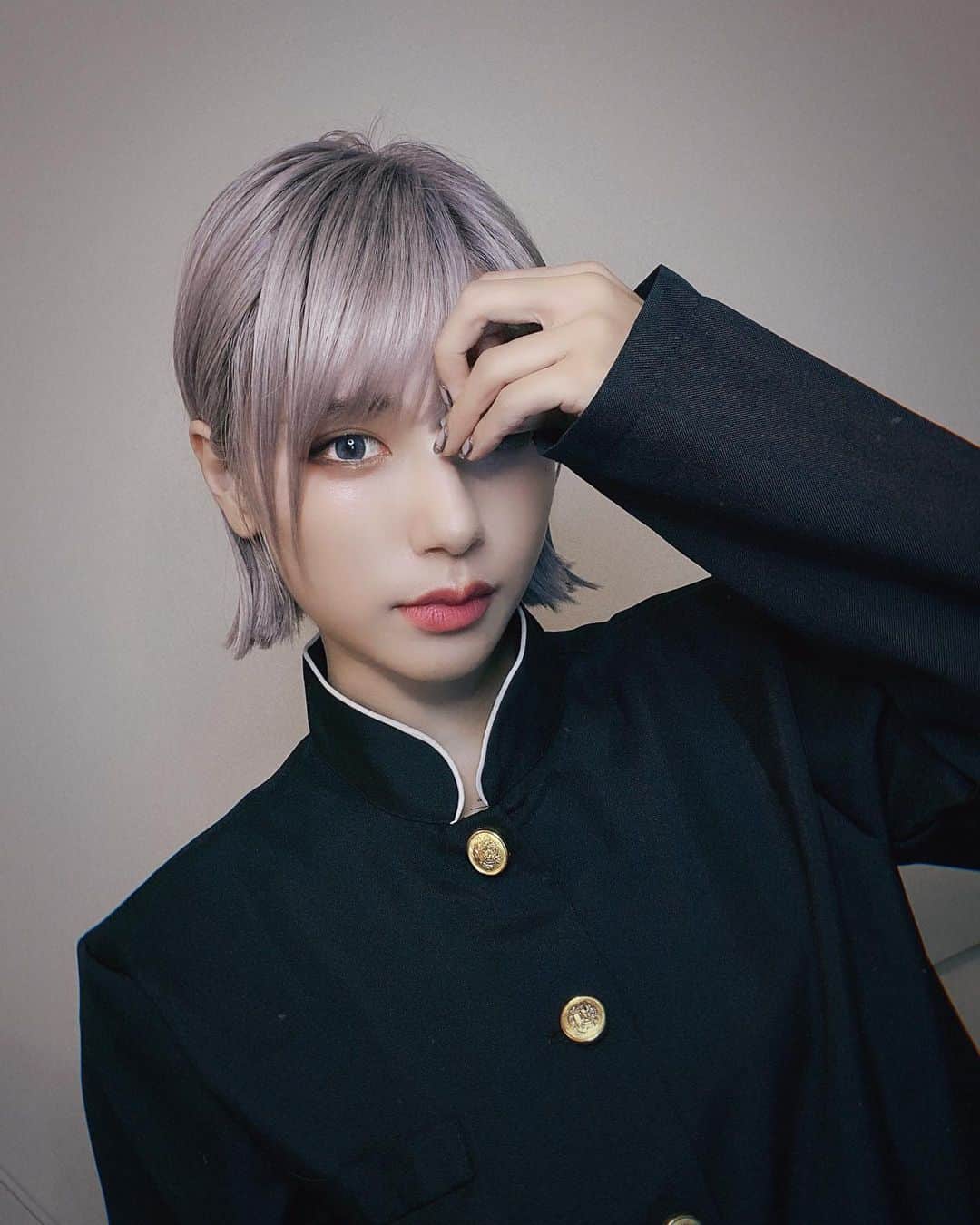 病夢やみいのインスタグラム：「ネットサイン会たくさんたくさんありがとうございました！  #コスプレ#男装#学ラン#CY8ER#cosplaygirl  #남장#코스프레#메이크업#셀카#얼스타그램」