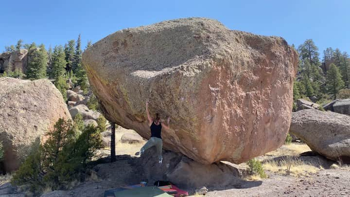 Alexis Mascarenasのインスタグラム：「The Kama  Not usually a fan of crimp lines but this is one of the exceptions🤍 Can’t wait for fall and winter temps!❄️  #organicclimbing #frictionlabs #climbwithhonor #soco #coloradobouldering #summer2020 #dentalschool #dentalstudent」