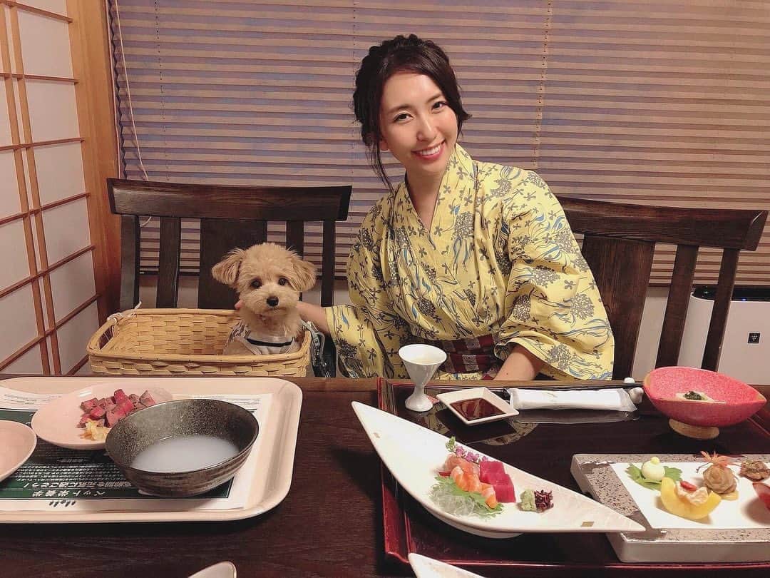 のインスタグラム：「先日またまたベルたんと 温泉旅行にいってきました♨️ 写真もちょこちょこアップします🐶 遂に東京もgoto適用になりましたね❣️ すでに予約済みの旅行はどうなるのだろう？？ 私もgoto使いたい😂😂 ・ #ベルたんと一緒 #ベルたんの成長記録  #鬼怒川温泉 #日光鬼怒川 #温泉旅行 #日光旅行 #伊豆温泉 #癒し #旅スタグラム #タビグラム #旅行好き女子 #愛犬と旅行 #愛犬と温泉 #ペットが泊まれるお宿 #犬ばか部  #客室露天風呂 #温泉女子 #露天風呂付き客室 #湯わん #mimi旅行記 #japanesegirl #kinugawa #nikko #onsen #travelgram」