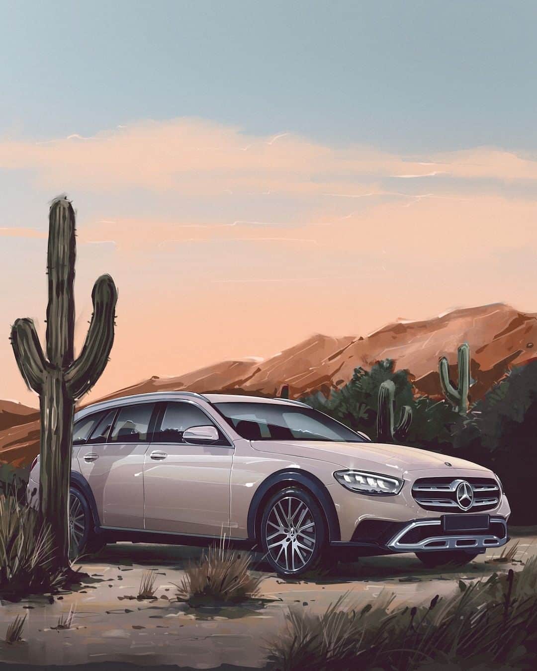 メルセデス・ベンツさんのインスタグラム写真 - (メルセデス・ベンツInstagram)「The most versatile variant of the E-Class to date: The Mercedes-Benz E-Class All-Terrain.   artwork by @andrewmytro  #MercedesBenz #Eclass #Estate #AllTerrain #Mercedes #Benz」9月20日 6時29分 - mercedesbenz