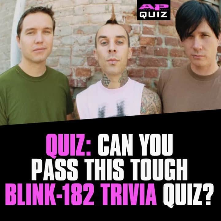 Alternative Pressさんのインスタグラム写真 - (Alternative PressInstagram)「QUIZ: If you haven’t been a @blink182 fan since the pre-182 days, you might be in trouble⁠ LINK IN BIO⁠ .⁠ .⁠ .⁠ #blink182 #tomdelonge #markhoppus #travisbarker #altpress #alternativepress」9月20日 7時01分 - altpress