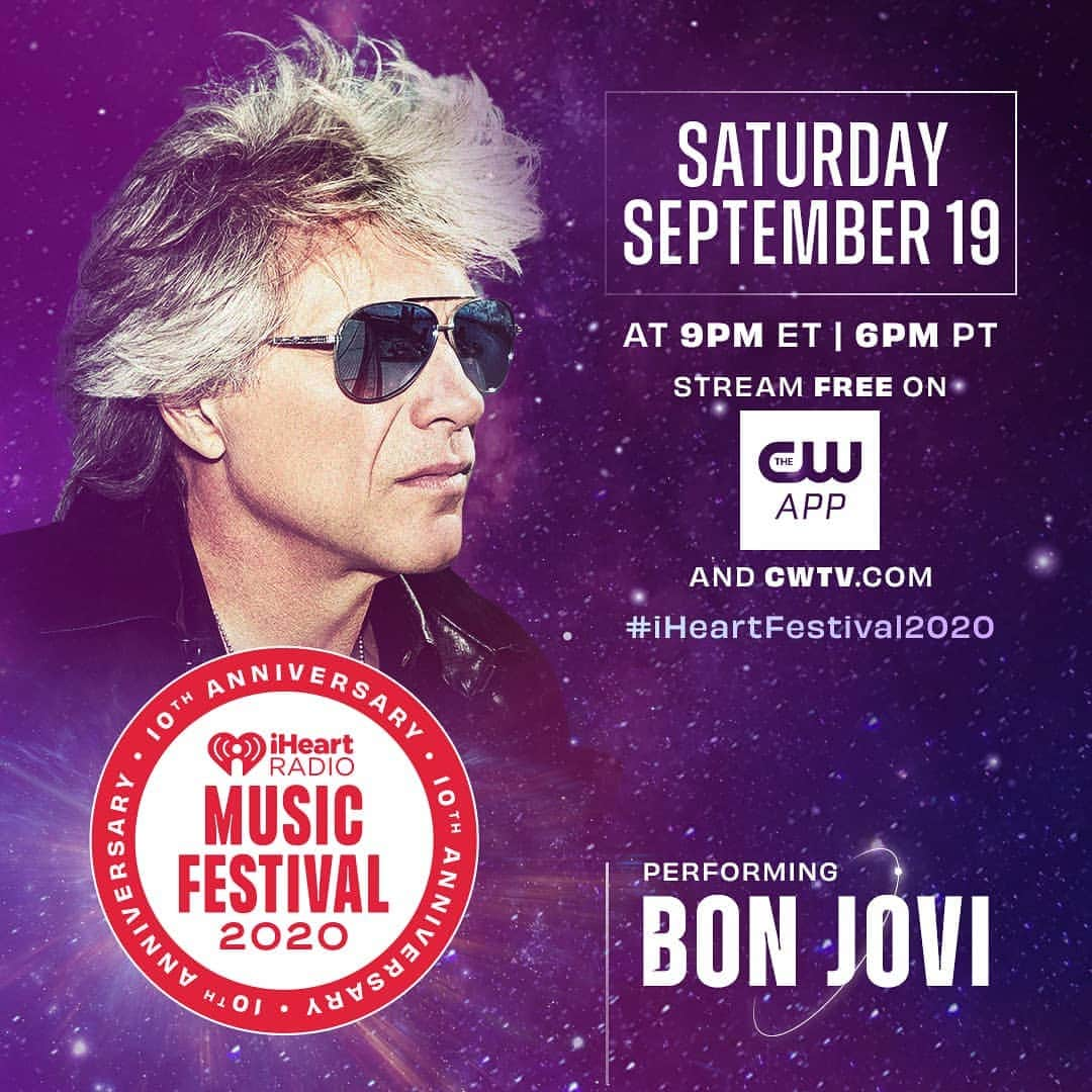 Bon Joviさんのインスタグラム写真 - (Bon JoviInstagram)「Tune in tonight for our performance for the 2020 @iHeartRadio Music Festival with a surprise appearance from our dear friend @jennifernettles. Watch it tonight starting at 9PM ET / 6PM PT on @theCW app or by bookmarking this page: http://ihr.fm/iHeartFestival2020 #iHeartFestival2020」9月20日 7時12分 - bonjovi