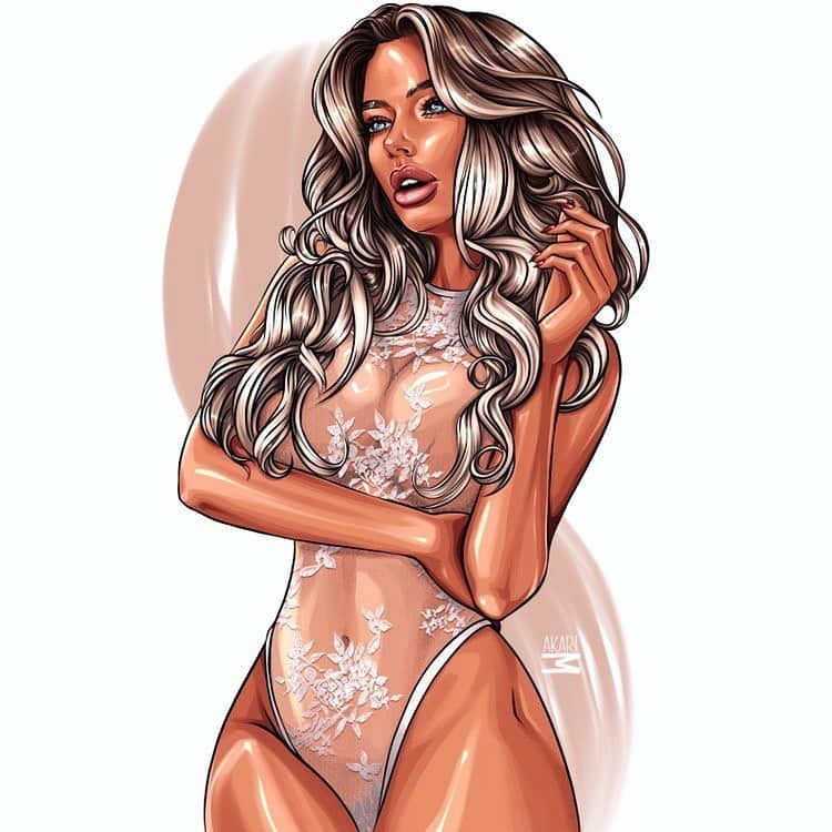 ロリン・ヨークのインスタグラム：「illustration by @alina_makari」