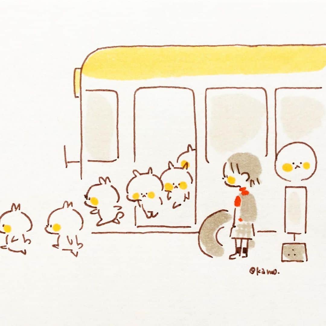 カモさんのインスタグラム写真 - (カモInstagram)「タケバス #バスの日#bus#イラスト#illustration#ウサギタケ#usagitake」9月20日 10時12分 - illustratorkamo