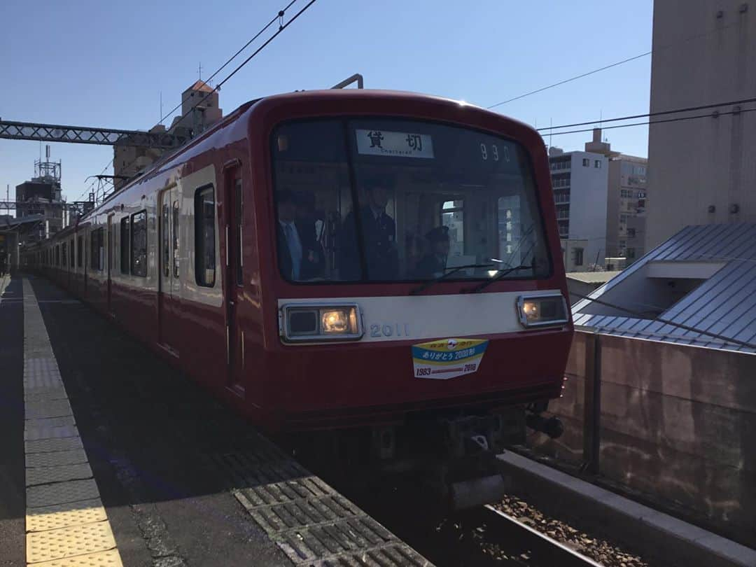 椿隆之のインスタグラム：「7歳の時　  作、写　甥っ子　  #京急2000形  #ラストラン  #電車　 #train  #こだわり」