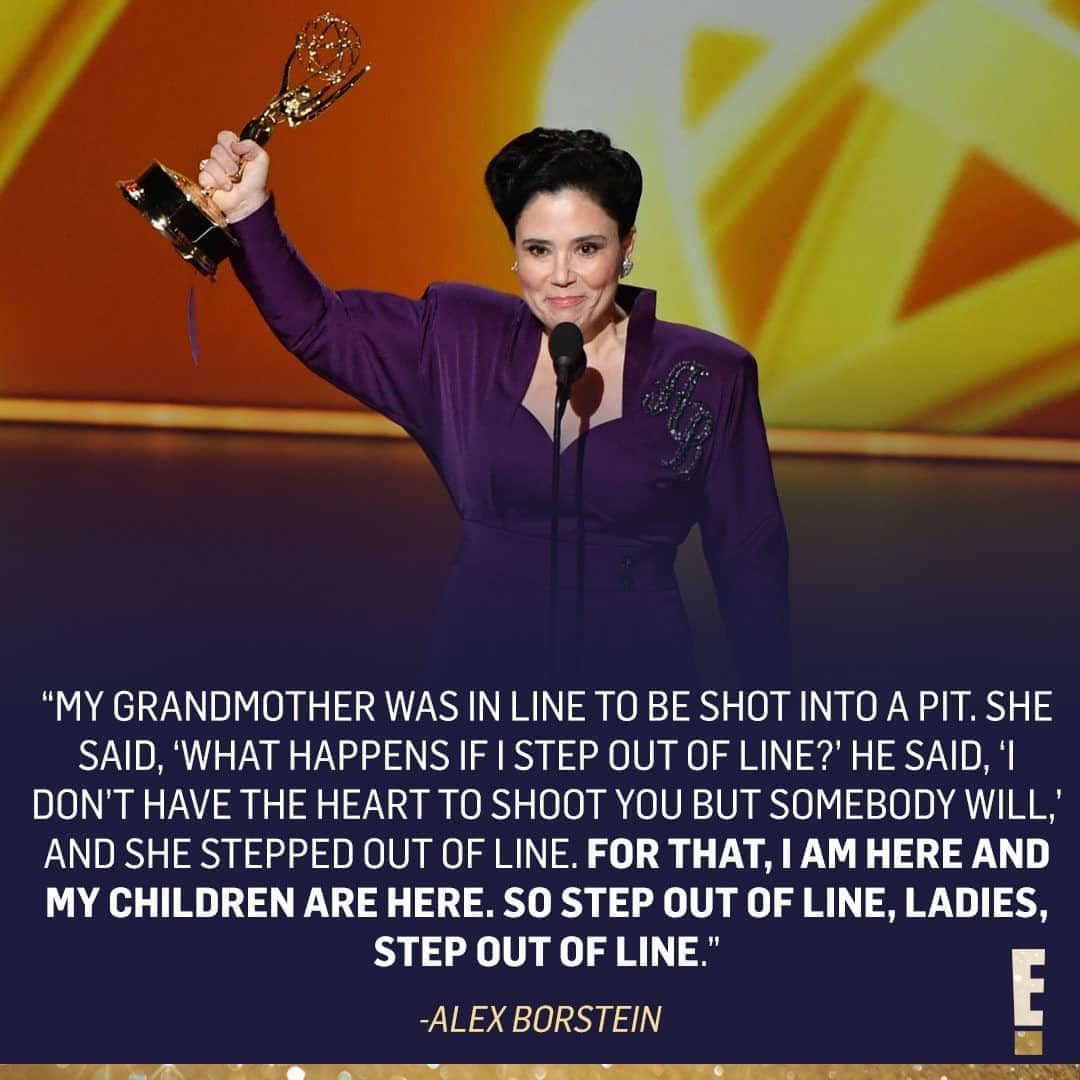 E! Onlineさんのインスタグラム写真 - (E! OnlineInstagram)「A powerful reminder from Marvelous Mrs. Maisel star Alex Borstein at the 2019 #Emmys: Step out of line. ✨ (📷: Getty Images)」9月20日 21時31分 - enews